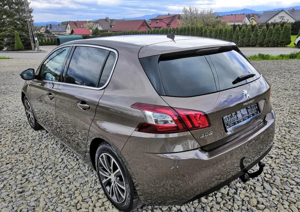 Peugeot 308 cena 34900 przebieg: 100000, rok produkcji 2016 z Tuchów małe 742
